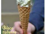 Glace italienne au citron et à la menthe