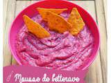 Mousse rose à la betterave ou houmous à la betterave