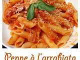 Penne à l'arrabiata* et pancetta