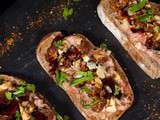 Tartines rillettes de canard figues noix gingembre Bordeau Chesnel