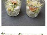 Verrine chèvre courgette