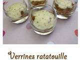 Verrine ratatouille crème de roquefort