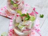 Verrine rose et verte