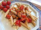 Penne aux moules et tomates cerises