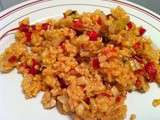 Risotto aux poivrons, tomates et céleri