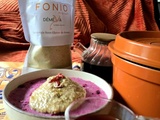 Fonio Demeya, Calices d’hibiscus rouges et sauce d’arachide au carvi