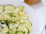 Carpaccio de courgettes directement cueilli chez le producteur