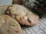 Cookies chocolat blanc, pistaches et fève tonka