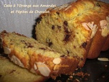 Cake à l'orange aux amandes et pépites de chocolat