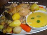 Poule au pot, sauce citronnée