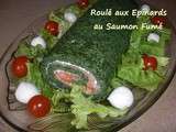 Roulé aux épinards au saumon fumé