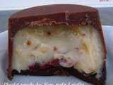 Chocolats ganache chocolat blanc, pralin & airelles