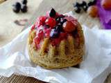 Mini bundt cake aux fruits rouges et au yaourt coco