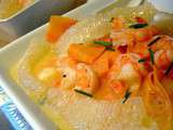 Nage de crevettes aux pamplemousses