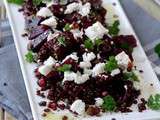 Salade de betteraves aux lentilles beluga et feta