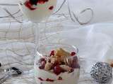 Verrine aux saveurs de Noël { Crème douceur – airelles à la cannelle – sablés au pain d’épices }