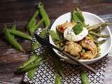 Aiguillettes de poulet à la burrata et aux légumes de printemps