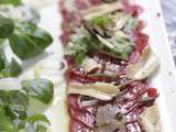 Carpaccio de bœuf à la truffe et au foie gras