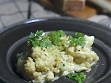 Chou-fleur gratiné à la crème de moutarde et aux épices