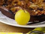 Clafoutis aux prunes jaunes et aux noisettes