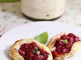 « corniottes » aux framboises flambées au vieux marc de bourgogne