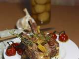 Côtes d’agneau marinées aux épices et citron confit