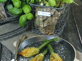 Courgettes fleurs farcies aux herbes