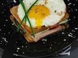 Croque madame jambon épinards