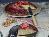 Fondant aux fraises et aux amandes