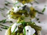 Galettes aux légumes verts au chèvre fais