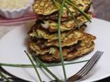 Galettes de courgettes au riz et au comté