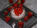 Mousses de fraises miel et fromage blanc