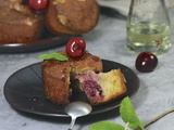 Muffins aux cerises et sirop de menthe