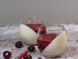 Panna cotta au chocolat blanc et aux cerises