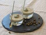 Panna cotta aux morilles, pesto de pistaches