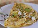 Petites omelettes au crabe et aux herbes