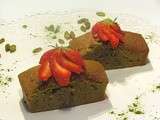 Petits cakes fraises et thé matcha