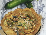 Quiche aux courgettes  chèvre et basilic