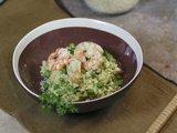 Risotto petits pois crevettes