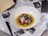 Tartare de thon amandes et parmesan à la crème de poireaux