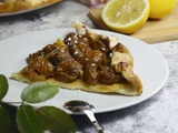Tarte aux mirabelles marinées aux épices et au citron
