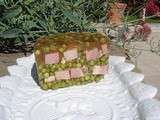 Terrine de petit pois et jambon en gelée