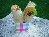 Wraps au poulet et concassée de tomate