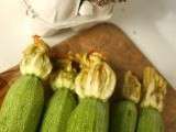 Petits flans de courgettes-fleurs