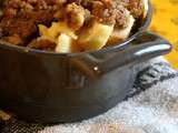 Pommes et coings en crumble de châtaignes