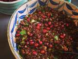 Salade de lentilles, grenade et sumac