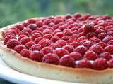 Tarte aux framboises et au lait d’amande