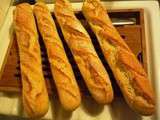 Baguettes aux graines de lin au levain kayser