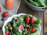 Salade d’épinards aux fraises et myrtilles