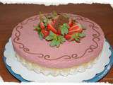 Entremet fraises façon charlotte